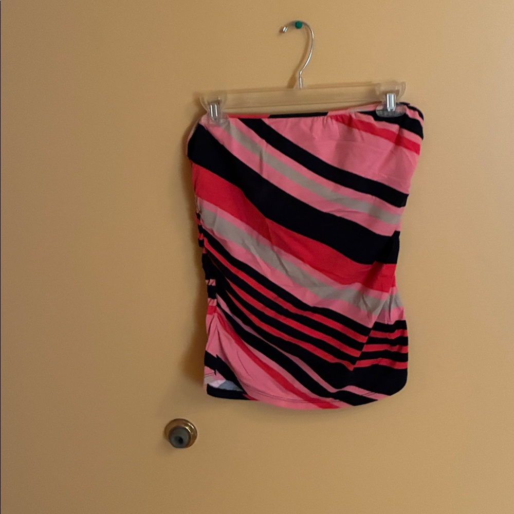 Sofia by Sofia Vergara Pink and Black Striped Top